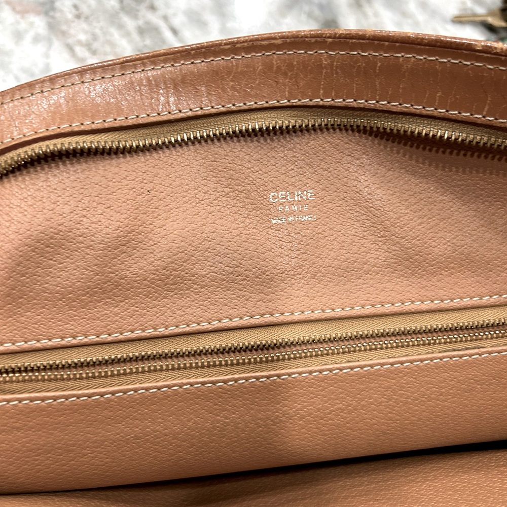 Fixer - Celine Authentic Large Brown Macadam Shoulder Bag - Picture 13 of 14